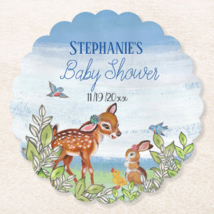 Waldtier-Hirsch-Häschen-Ente-Süße-Baby-Party Untersetzer