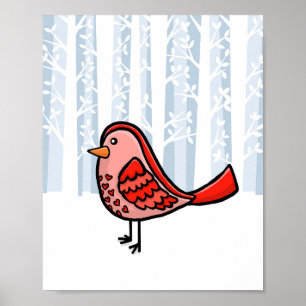 Waldtier Vogel Poster