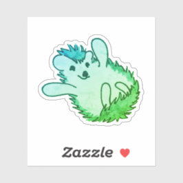 Waldtierart Grün Adorable Happy Igel Aufkleber