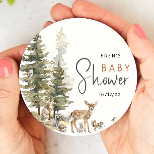 Waldtierdusche Runder Pappuntersetzer