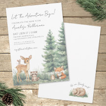 Waldtiere-Abenteuer-Baby-Party