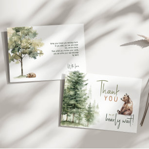 Waldtiere, auf die wir frühzeitig warten können    dankeskarte