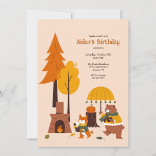 Waldtiere Aufwärmen Einladung