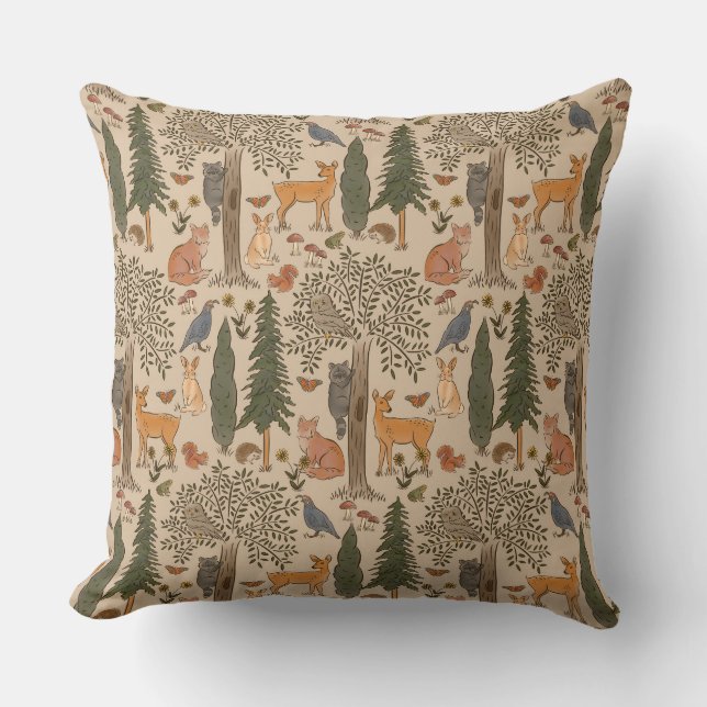 Waldtiere aus Cabincore Kissen (Vorderseite)