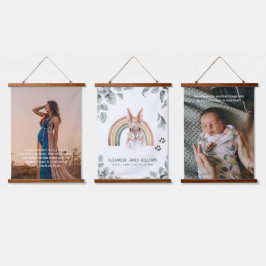 Waldtiere aus Wäldern Geburtsstaten und Fotos Wandteppich Mit Holzrahmen