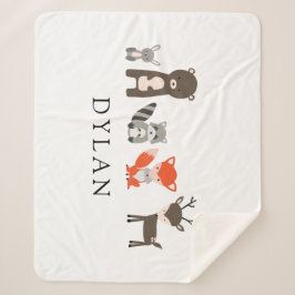 Waldtiere Baby Blanket Kawaii Niedlich Sherpadecke