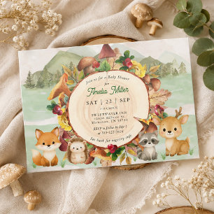 Waldtiere Baby Boy Shower Einladung