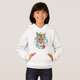 Waldtiere Baby Fox im Blumenkranz Hoodie