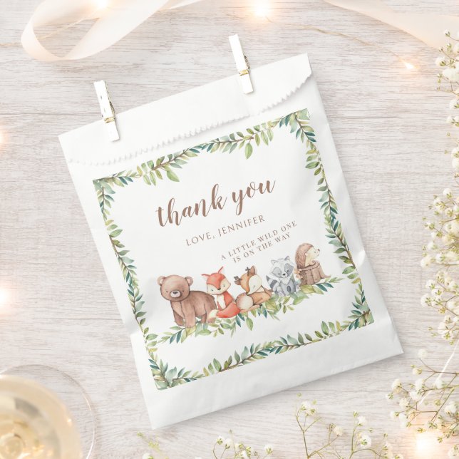 Waldtiere Baby Junge Dusche Beutel Geschenktütchen (Ausgeschnitten)