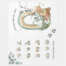 Waldtiere | Baby Milestone Blanket Fleecedecke