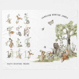 Waldtiere | Baby Milestone Fleecedecke