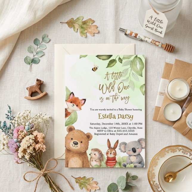 Waldtiere-Baby-Party Einladung (Von Creator hochgeladen)