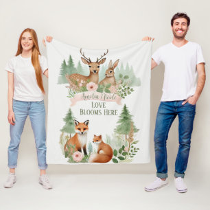 Waldtiere-Baby-Party Fleecedecke
