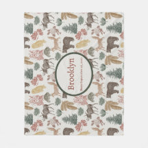 Waldtiere Baby- Rustikale Bären, Füchse, Eulen