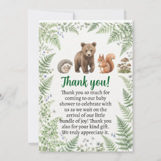 Waldtiere Baby Shower Einladung