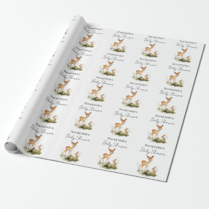 Waldtiere Baby Shower Geschenkpapier