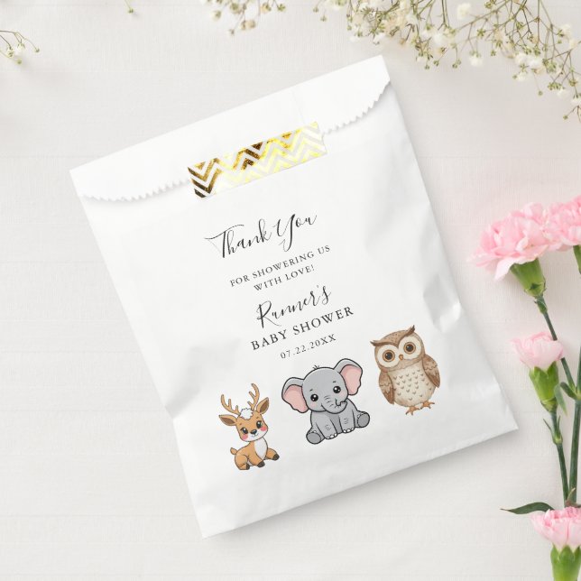 Waldtiere Baby Shower Geschenktütchen (Versiegelt)