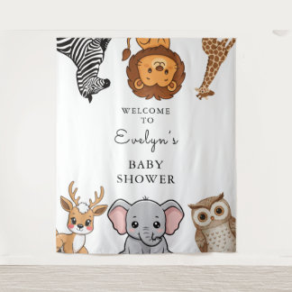 Waldtiere Baby Shower Wandteppich