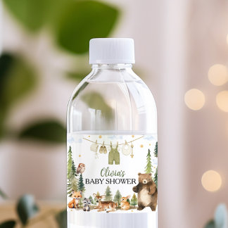 Waldtiere Baby Shower Wasserflaschen-Etiketten Wasserflaschenetikett