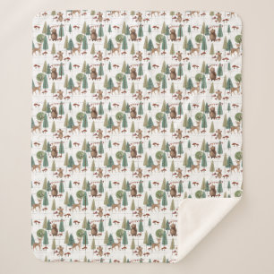 Waldtiere Bären und Maus Sherpadecke