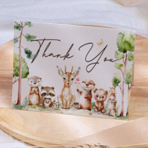 Waldtiere Boho Baby Shower Dankeskarten Dankeskarte