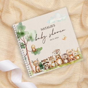 Waldtiere Boho Baby Shower Notizbuch