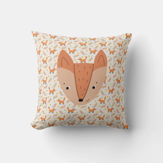 Waldtiere Boho Design Fox Kissen (Vorderseite)