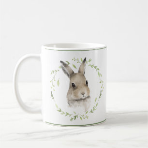 Waldtiere Bunny Greenery Wasserfarbe Niedlich Kaffeetasse