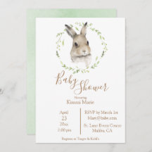 Waldtiere Bunny Rabbit Script Watercolor Baby
