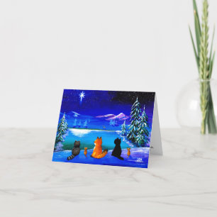 Waldtiere Christliche Weihnachtskarte Dankeskarte