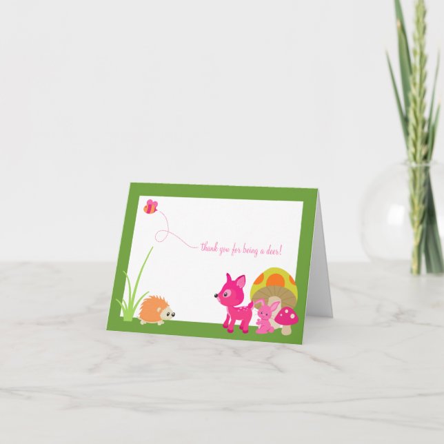 Waldtiere Danke Karten (Vorderseite)