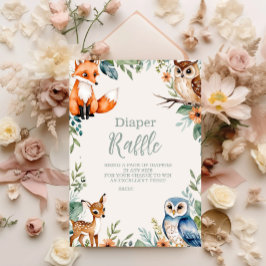 Waldtiere Diapper Raffle Begleitkarte