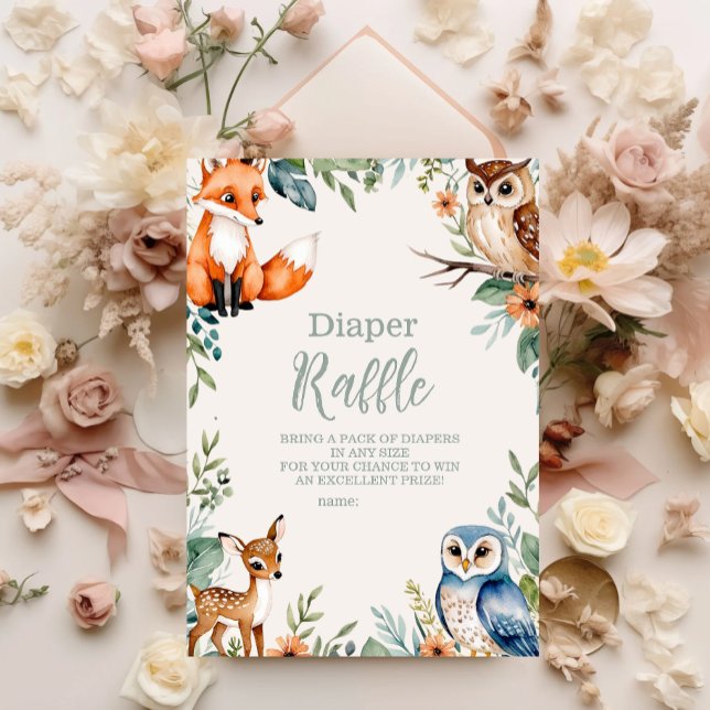 Waldtiere Diapper Raffle Begleitkarte (Von Creator hochgeladen)