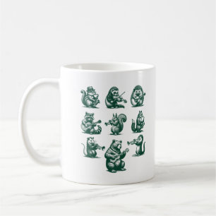 Waldtiere, die Musik spielen Kaffeetasse