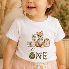 Waldtiere Ein Baby 1. Geburtstags-Shirt T-shirt