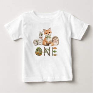 Waldtiere Ein Baby 1. Geburtstags-Shirt T-shirt