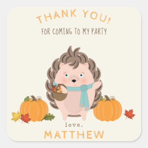 Waldtiere fallen zum Geburtstag Quadratischer Aufkleber