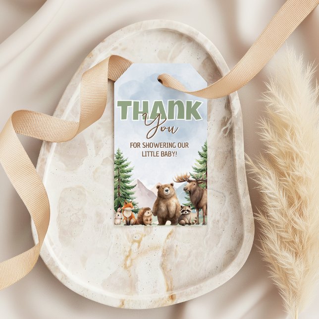 Waldtiere Favor Danke-Tag Geschenkanhänger (Von Creator hochgeladen)