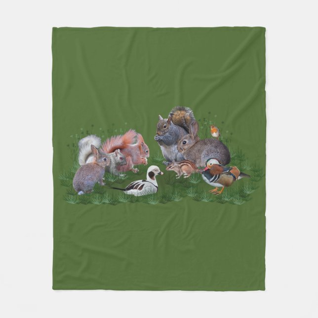 Waldtiere Fleece Blanket (Vorderseite)
