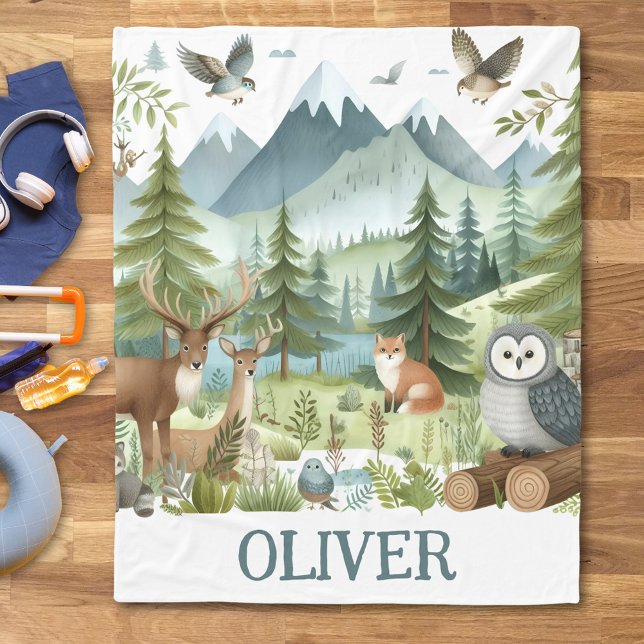 Waldtiere Fleecedecke (Von Creator hochgeladen)