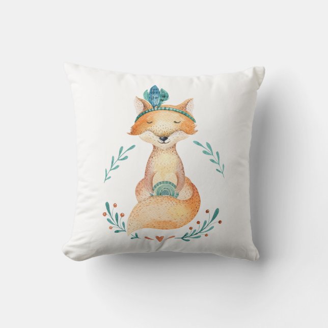 Waldtiere Fox Decorative Pillow Kissen (Vorderseite)