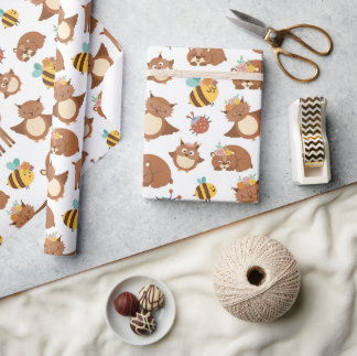 Waldtiere Fox Dee Kindergeburtstag Geschenkpapier