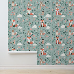 Waldtiere Fox Forest Peel and Stick Tapete
