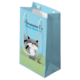 Waldtiere Fox und Waschbär-Geschenk-Tasche Kleine Geschenktüte