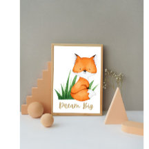Waldtiere Fuchs Kinderzimmer Poster