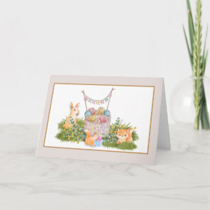 Waldtiere Geburtskarte Karte