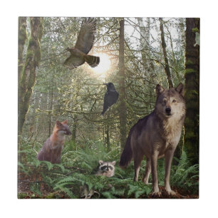 Waldtiere - Geschenke Fliese
