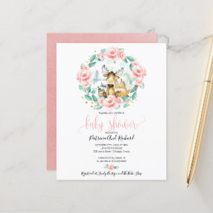 Waldtiere Grün Budget Baby Shower
