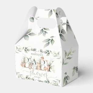 Waldtiere Grüne neutrale Babydusche Geschenkschachtel