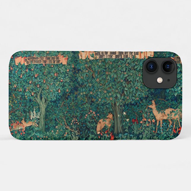 Waldtiere, Grünfuchs, Doe, Hares, W.Morris Case-Mate iPhone Hülle (Rückseite (Horizontal))
